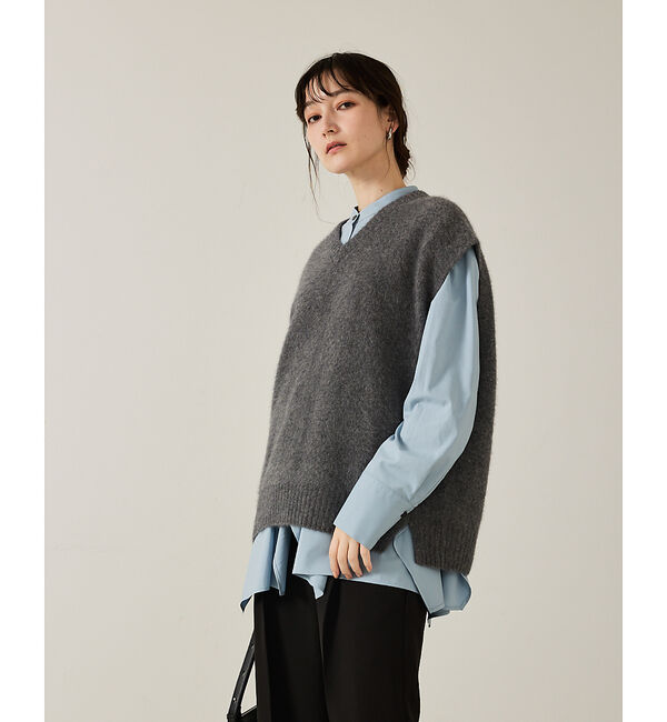 qualite「【重ね着を格上げ】フォックスウールジレ」|ベスト・ジレ|