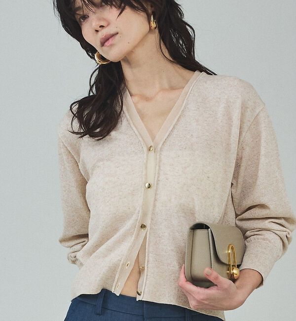 qualite「シアーミックスカーディガン」|カーディガン|