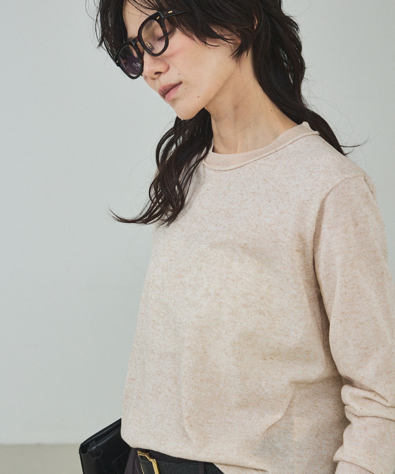 qualite「シアーミックスニットプルオーバー」|Tシャツ・カットソー|