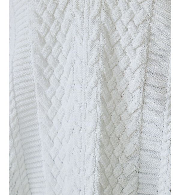 qualite「ケーブルニットベスト」|ベスト・ジレ|