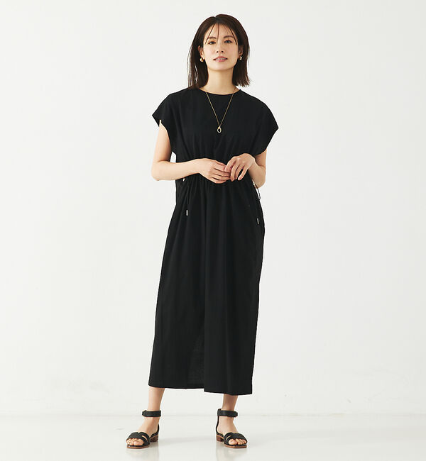 abahouse mavie「【大人のいちまんワンピ/接触冷感】シルケットドロストワンピース」|ワンピース|