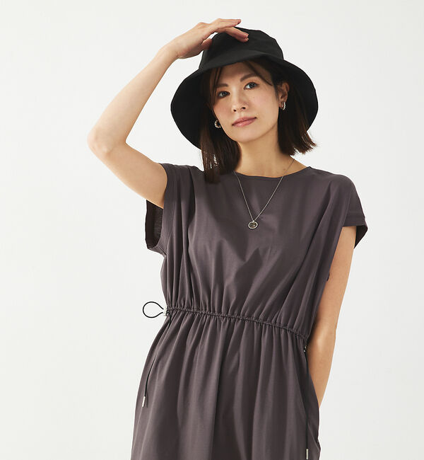 abahouse mavie「【大人のいちまんワンピ/接触冷感】シルケットドロストワンピース」|ワンピース|