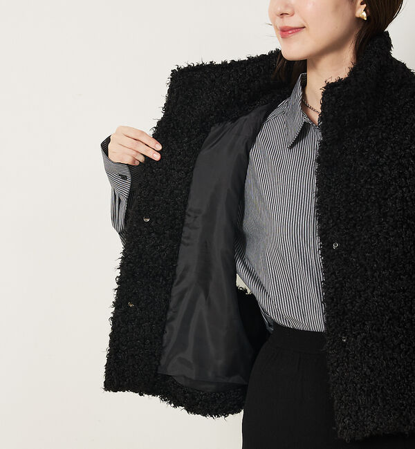 abahouse mavie「ファーショートベスト」|ベスト・ジレ|