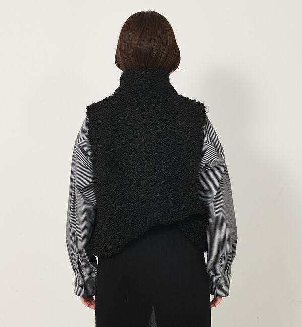 abahouse mavie「ファーショートベスト」|ベスト・ジレ|