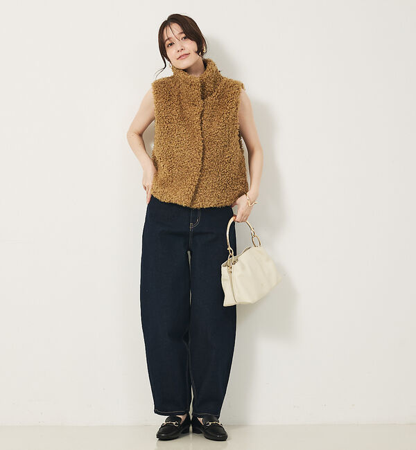 abahouse mavie「ファーショートベスト」|ベスト・ジレ|