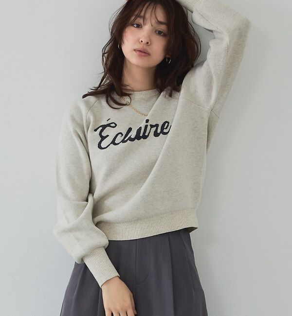 abahouse mavie「【新色追加】ロゴジャガードニット」|ニット・セーター|