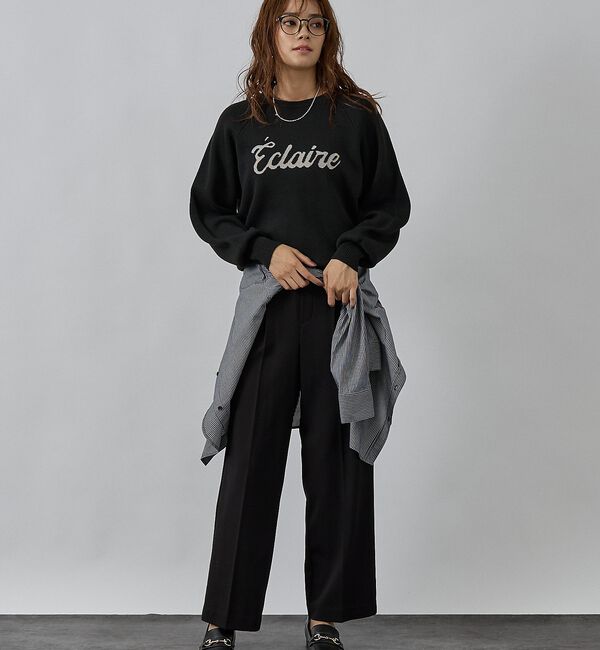 abahouse mavie「【新色追加】ロゴジャガードニット」|ニット・セーター|