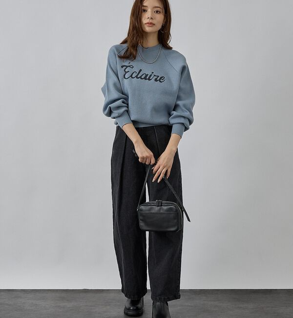 abahouse mavie「【新色追加】ロゴジャガードニット」|ニット・セーター|