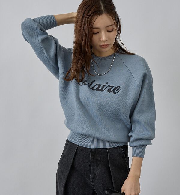 abahouse mavie「【新色追加】ロゴジャガードニット」|ニット・セーター|