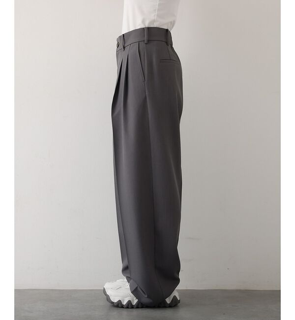 abahouse mavie「【後ろウエストゴム】タックワイドスラックス　m_01/シーズンレス/メンズライク」|その他|