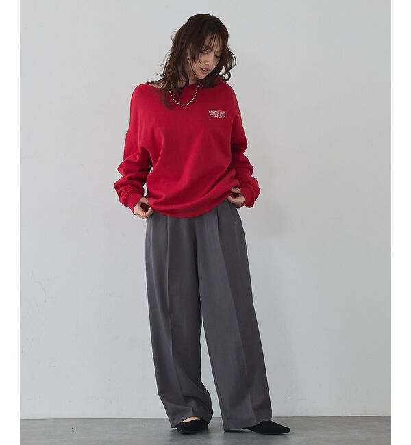 abahouse mavie「【後ろウエストゴム】タックワイドスラックス　m_01/シーズンレス/メンズライク」|その他|