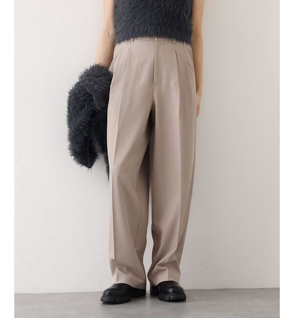 abahouse mavie「【後ろウエストゴム】タックワイドスラックス　m_01/シーズンレス/メンズライク」|その他|