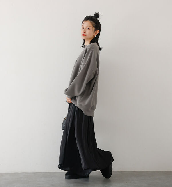 abahouse mavie「ヴィンテージサテンギャザースカート」|スカート|