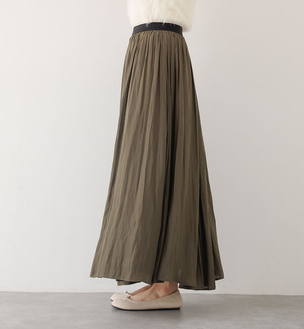 abahouse mavie「ヴィンテージサテンギャザースカート」|スカート|