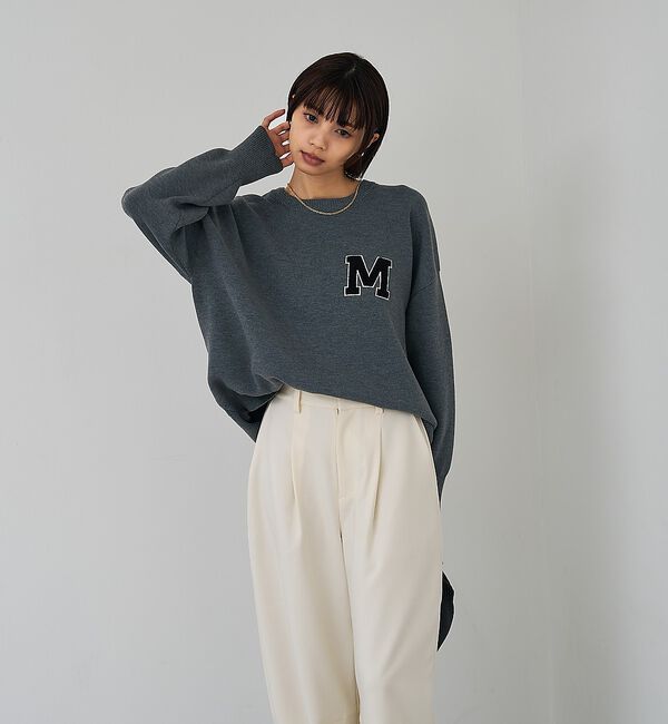 abahouse mavie「スウェットライク刺繍ニット」|ニット・セーター|