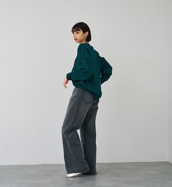 abahouse mavie「スウェットライク刺繍ニット」|ニット・セーター|