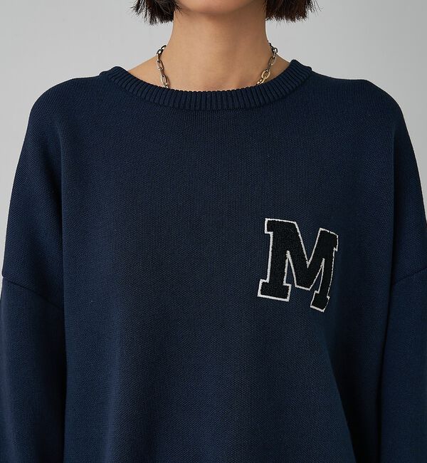 abahouse mavie「スウェットライク刺繍ニット」|ニット・セーター|