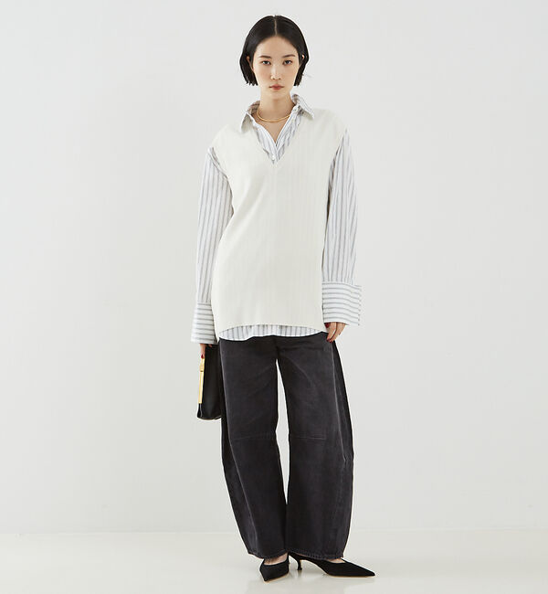 The Store by C' 「【COCUCA】スムースロングニットベスト」|ベスト・ジレ|