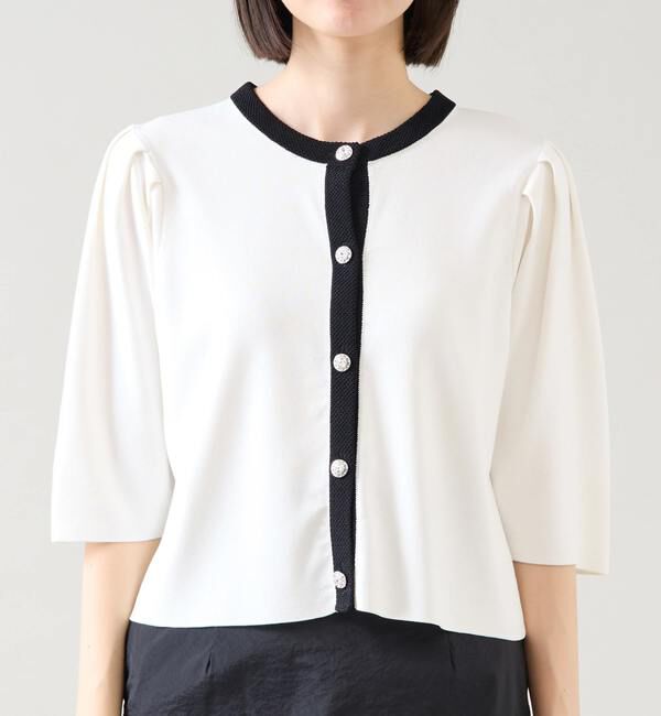 TIARA「ビジューボタンカーディガン」|カーディガン|