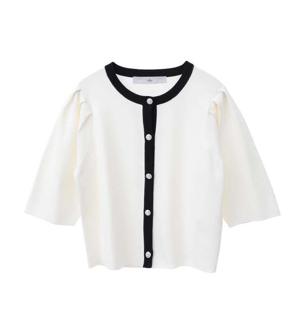 TIARA「ビジューボタンカーディガン」|カーディガン|