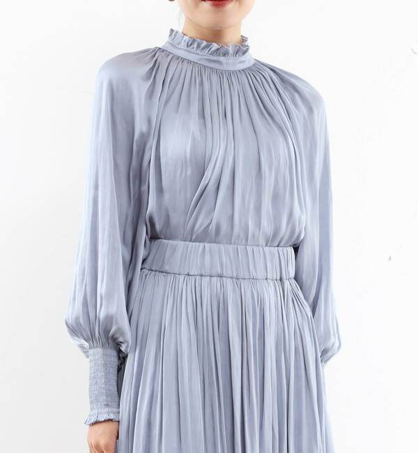 TIARA「【定番】2wayフリルネックギャザーブラウス」|シャツ・ブラウス|