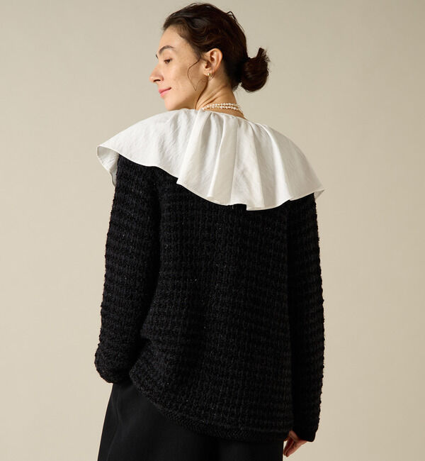 Liesse「モールヤーンニットジャケット」|カーディガン|