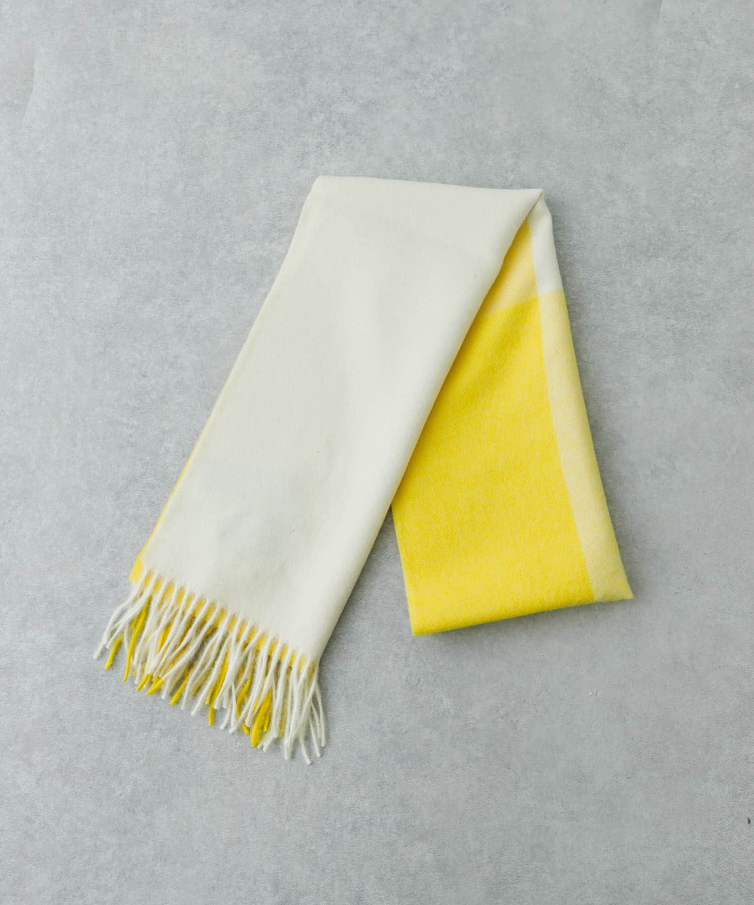 URBAN RESEARCH「THE INOUE BROTHERS　Brushed Scarf Block」|マフラー|イエロー系その他