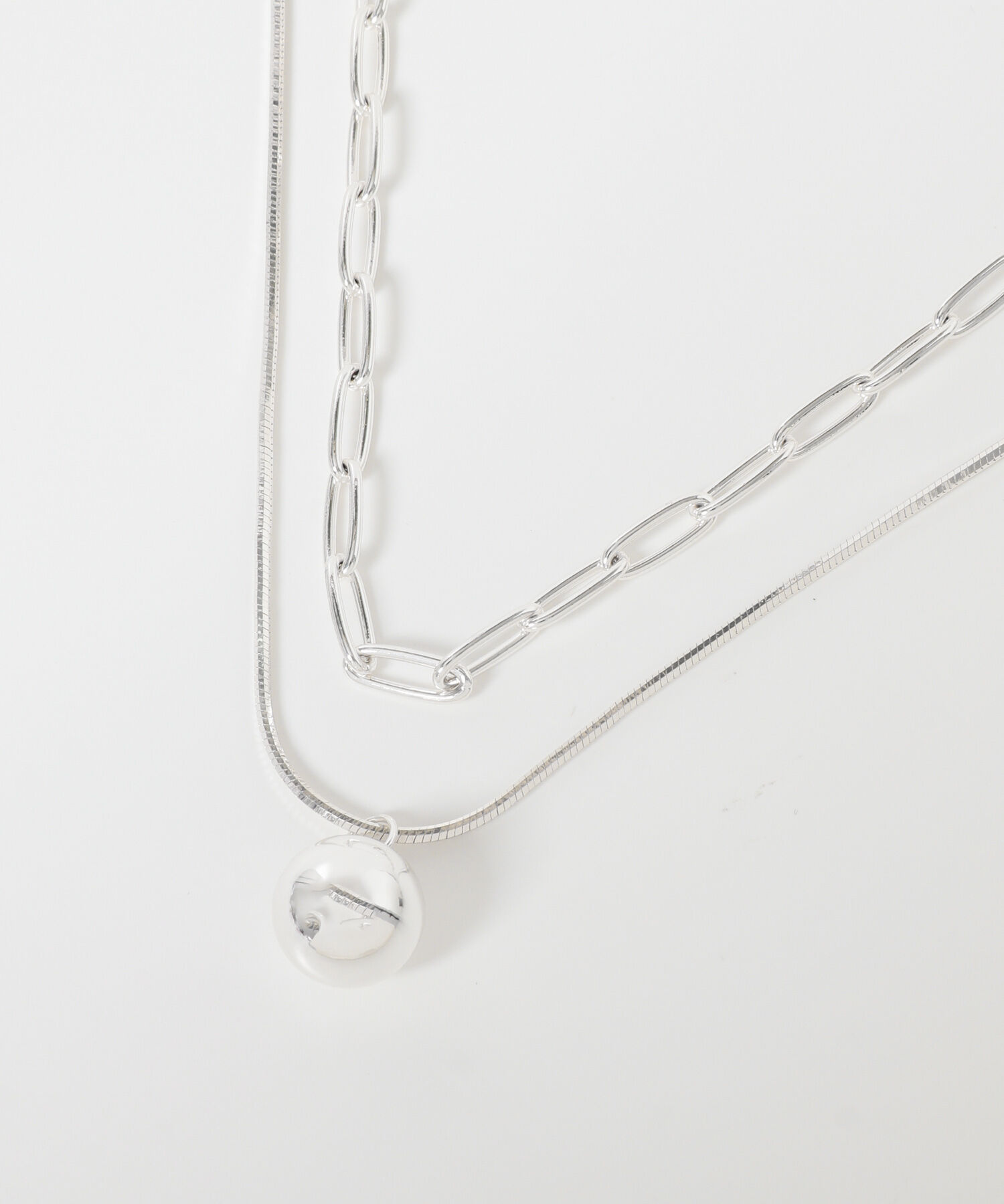 URBAN RESEARCH ROSSO「CHIGNON　オーバル&ボールTOPネックレス」|ネックレス|