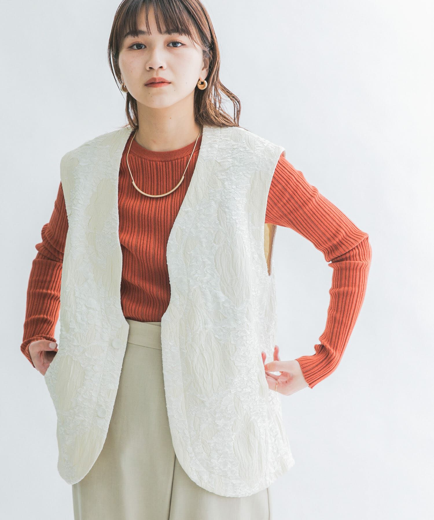  「BIGジャガードベスト」|ベスト・ジレ|