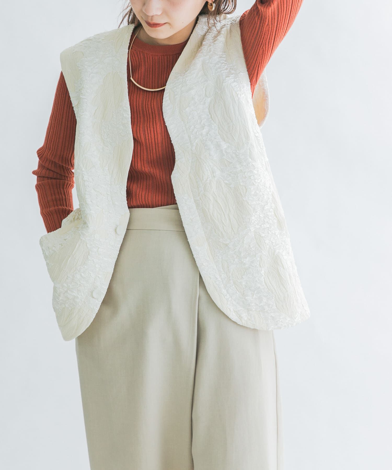  「BIGジャガードベスト」|ベスト・ジレ|