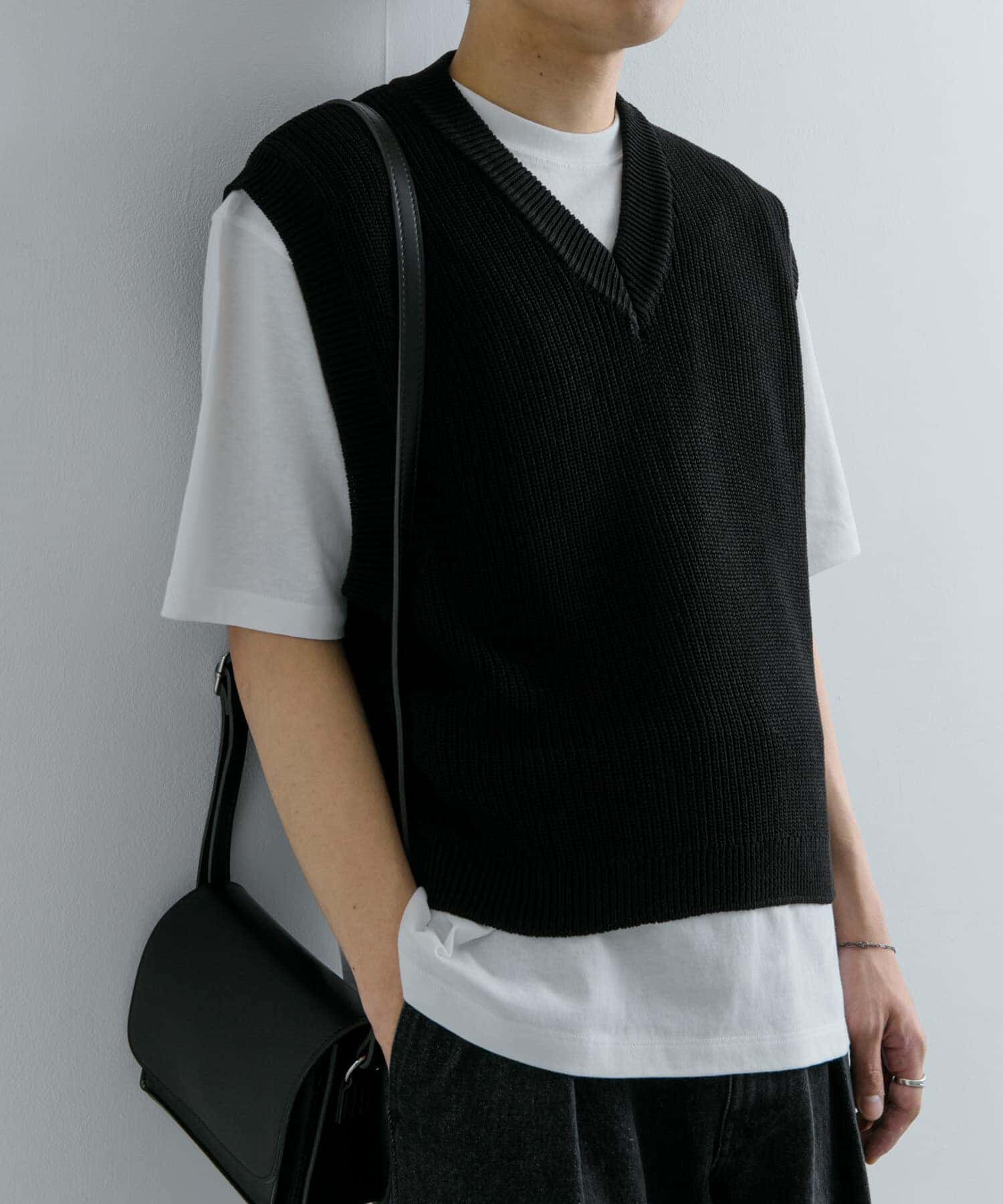 SENSE OF PLACE by URBAN RESEARCH「アゼアミクロップドニットベスト」|ベスト・ジレ|