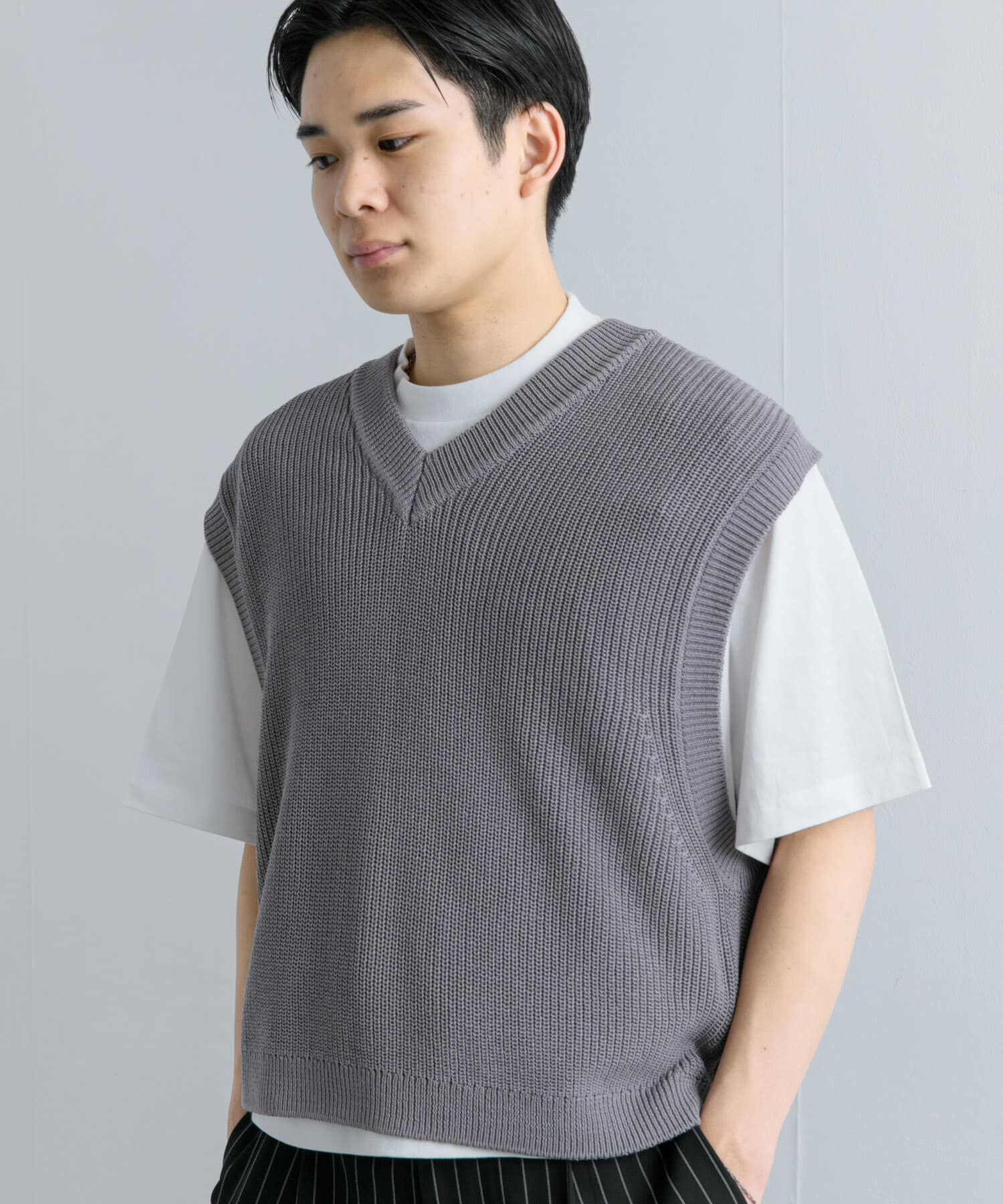 SENSE OF PLACE by URBAN RESEARCH「アゼアミクロップドニットベスト」|ベスト・ジレ|