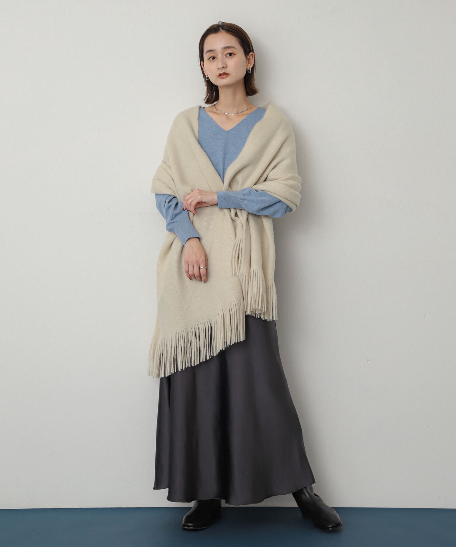 SENSE OF PLACE by URBAN RESEARCH「ニットフリンジストール」|ストール|