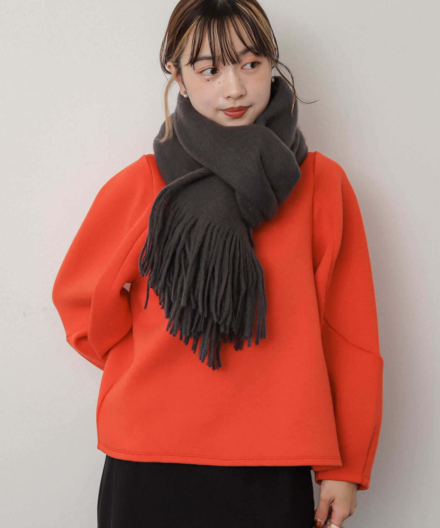 SENSE OF PLACE by URBAN RESEARCH「ニットフリンジストール」|ストール|