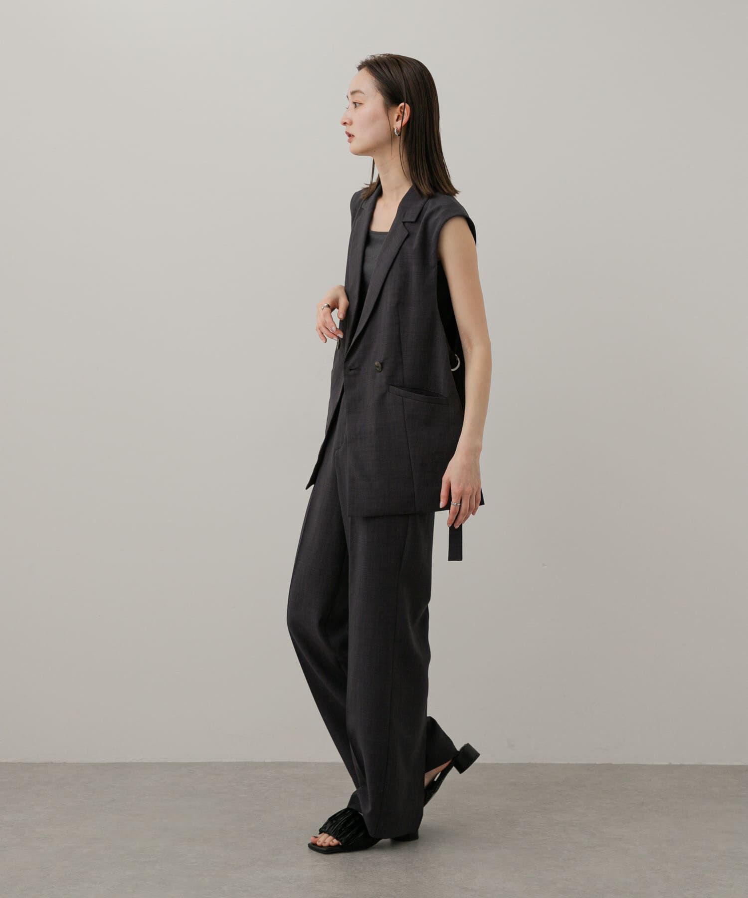 SENSE OF PLACE by URBAN RESEARCH「『UR TECH DRYLUXE』リネンライクサイドベルトジレ」|ベスト・ジレ|