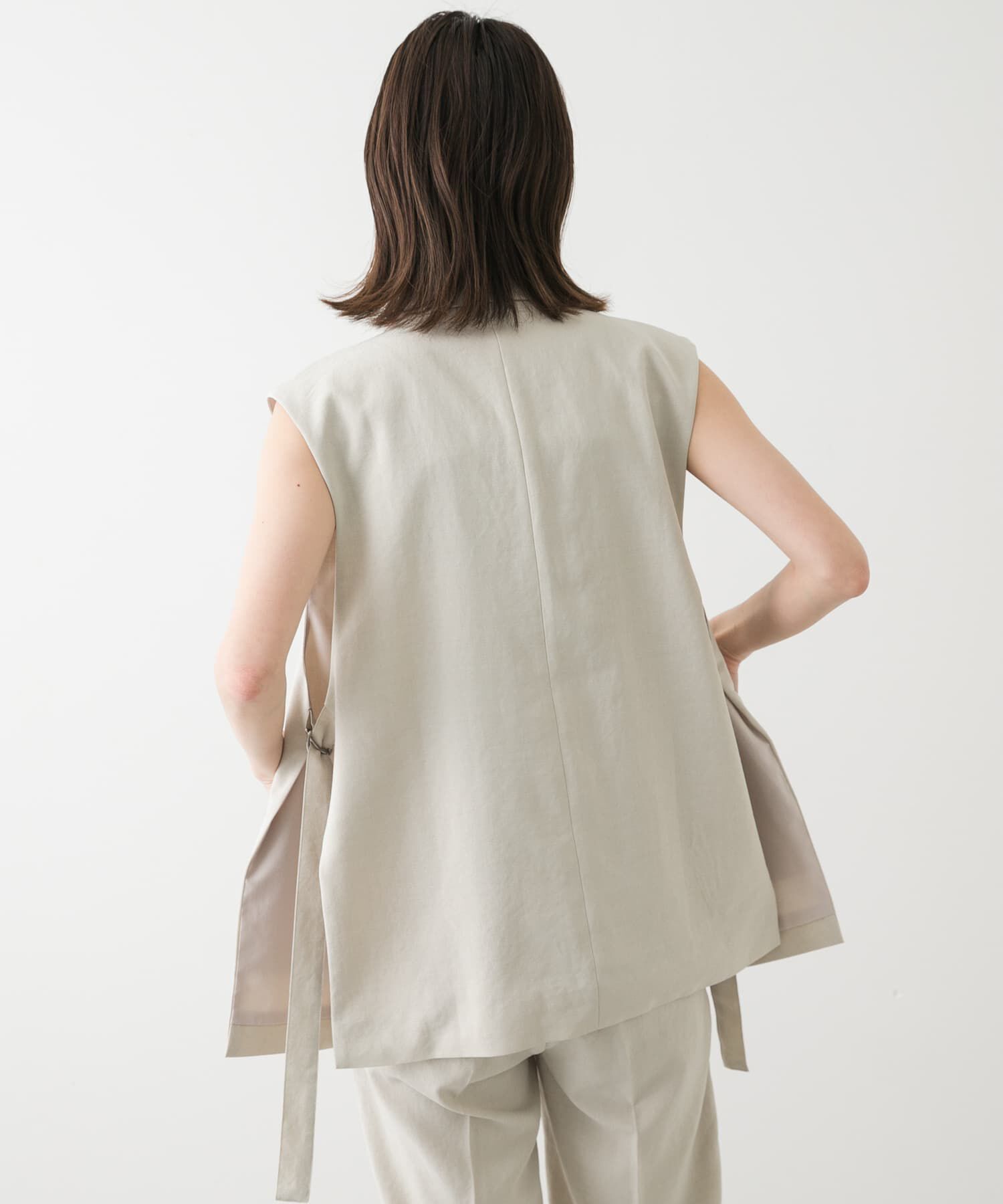 SENSE OF PLACE by URBAN RESEARCH「『UR TECH DRYLUXE』リネンライクサイドベルトジレ」|ベスト・ジレ|