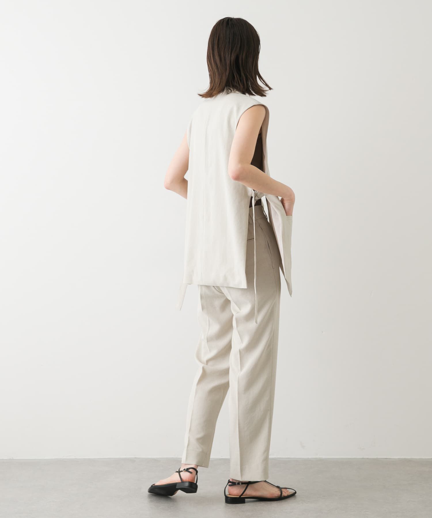 SENSE OF PLACE by URBAN RESEARCH「『UR TECH DRYLUXE』リネンライクサイドベルトジレ」|ベスト・ジレ|