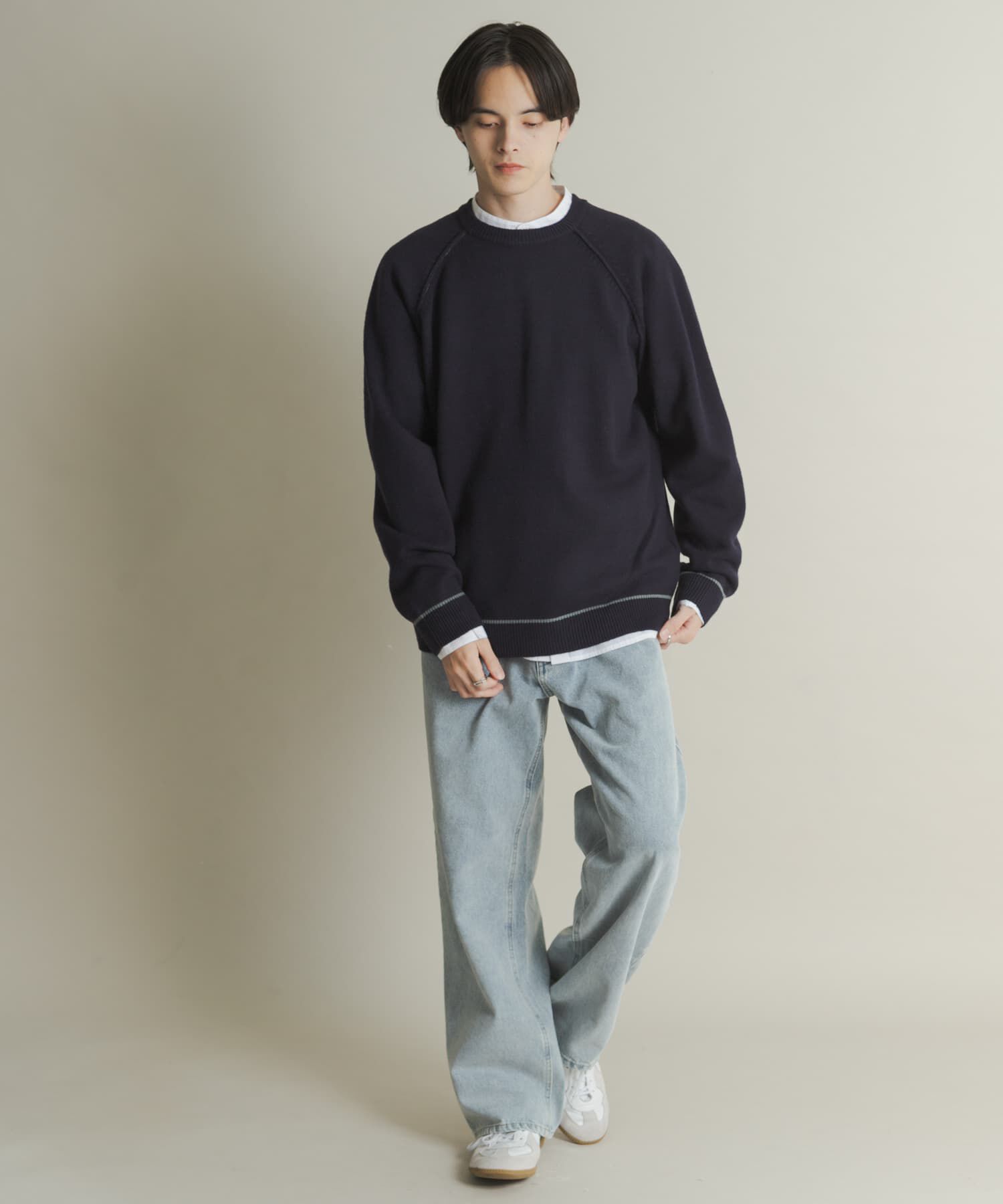 SENSE OF PLACE by URBAN RESEARCH「『一部WEB限定ｶﾗｰ』『洗濯可/毛玉防止』ｽﾄﾚｯﾁﾊｲｼｮｸﾗｲﾝﾆ」|ニット・セーター|