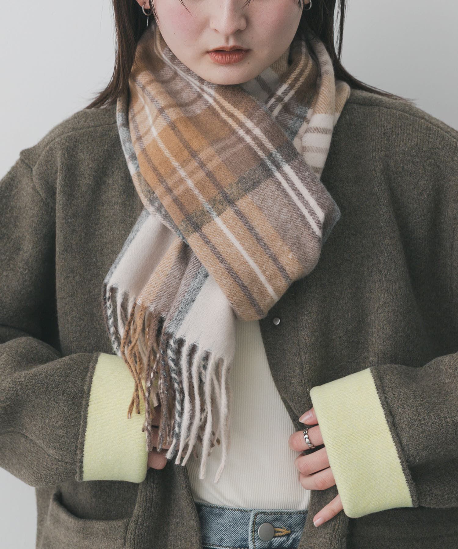 SENSE OF PLACE by URBAN RESEARCH「チェックフリンジストール」|マフラー|その他2