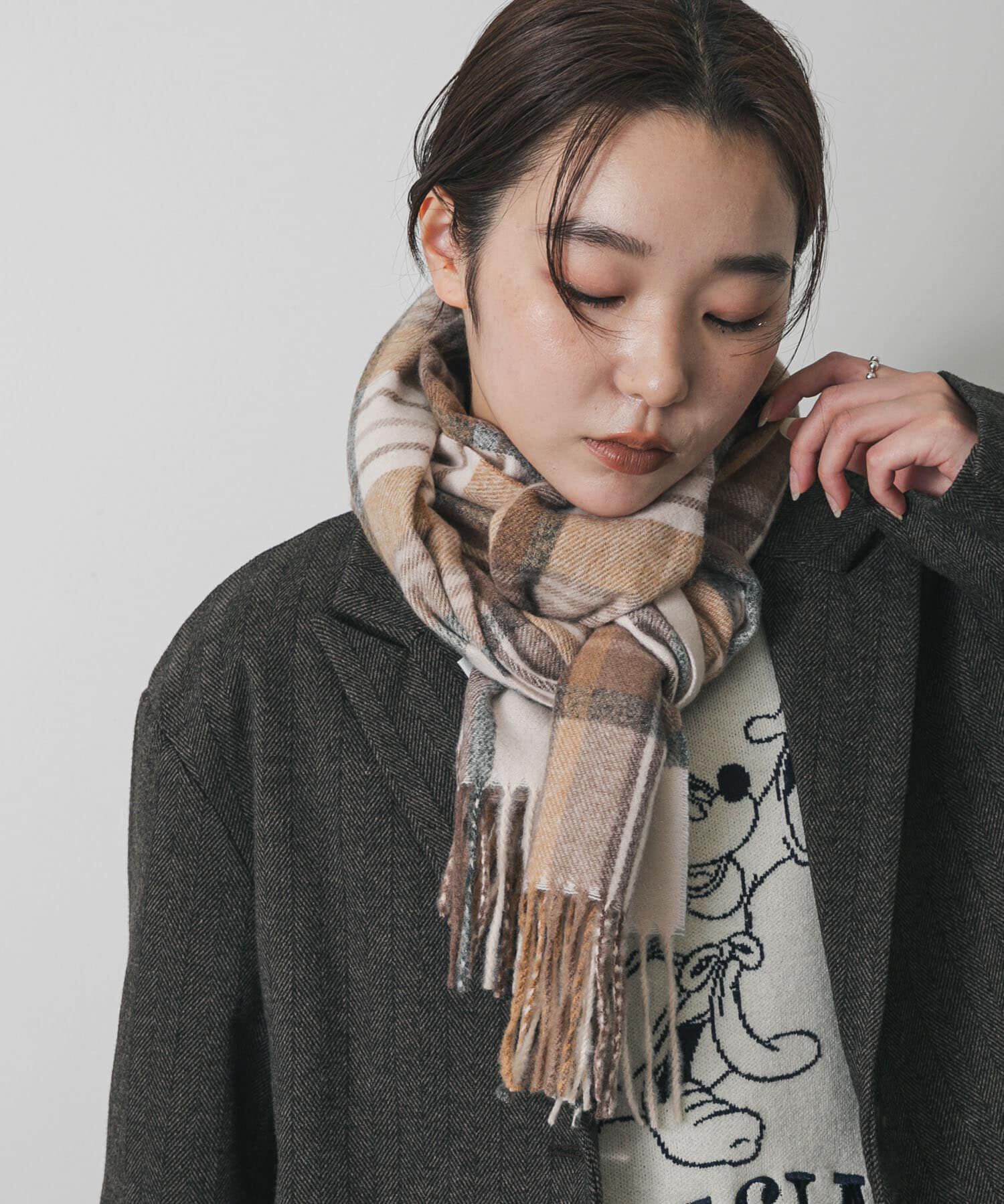 SENSE OF PLACE by URBAN RESEARCH「チェックフリンジストール」|マフラー|