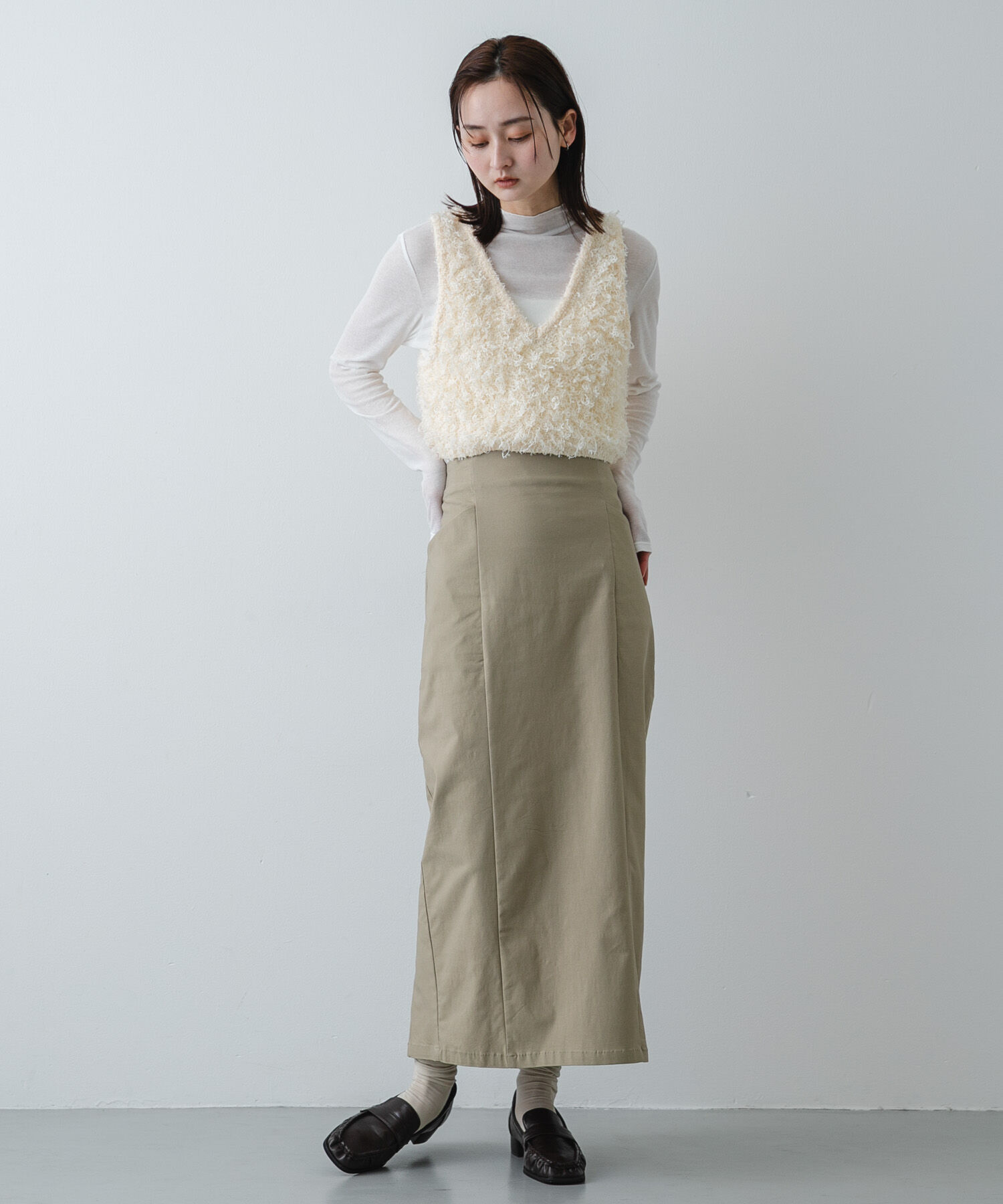 SENSE OF PLACE by URBAN RESEARCH「『洗濯可』2wayリボンヤーンループニットベスト」|ベスト・ジレ|