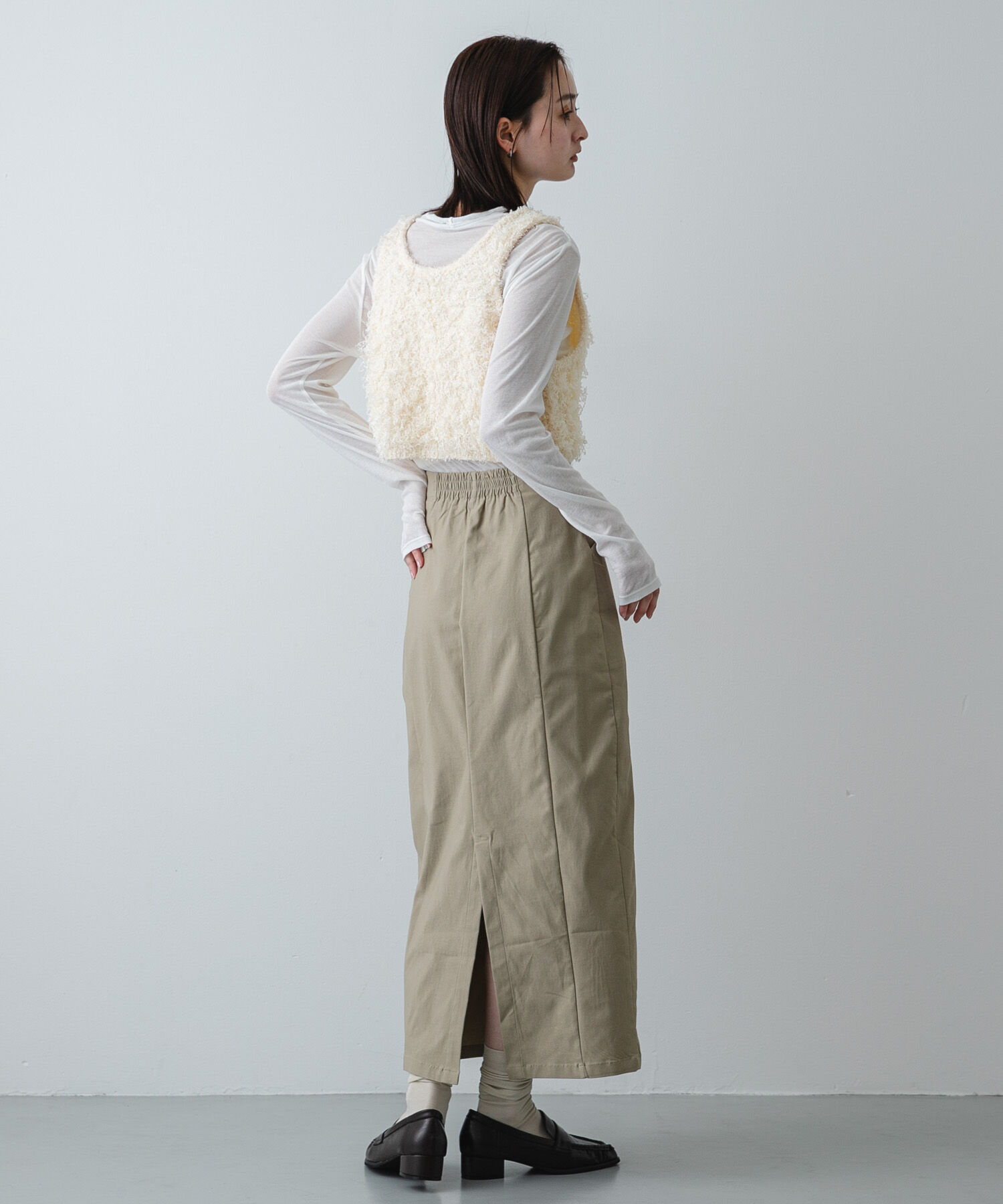 SENSE OF PLACE by URBAN RESEARCH「『洗濯可』2wayリボンヤーンループニットベスト」|ベスト・ジレ|