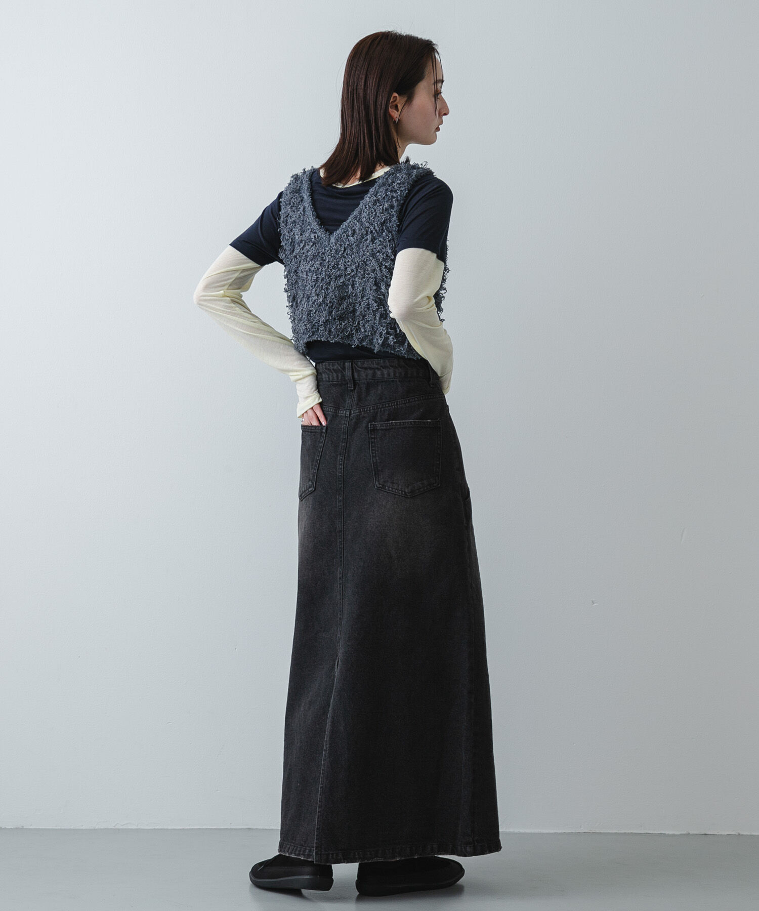 SENSE OF PLACE by URBAN RESEARCH「『洗濯可』2wayリボンヤーンループニットベスト」|ベスト・ジレ|