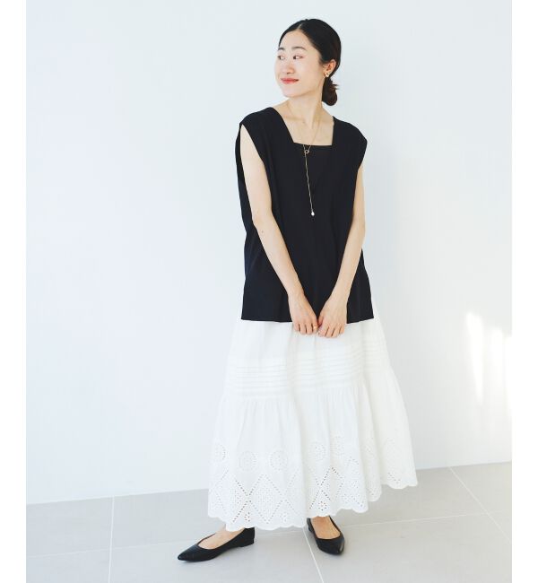 le.coeur blanc「《手洗い可能》ミラノリブVネックベスト」|ベスト・ジレ|