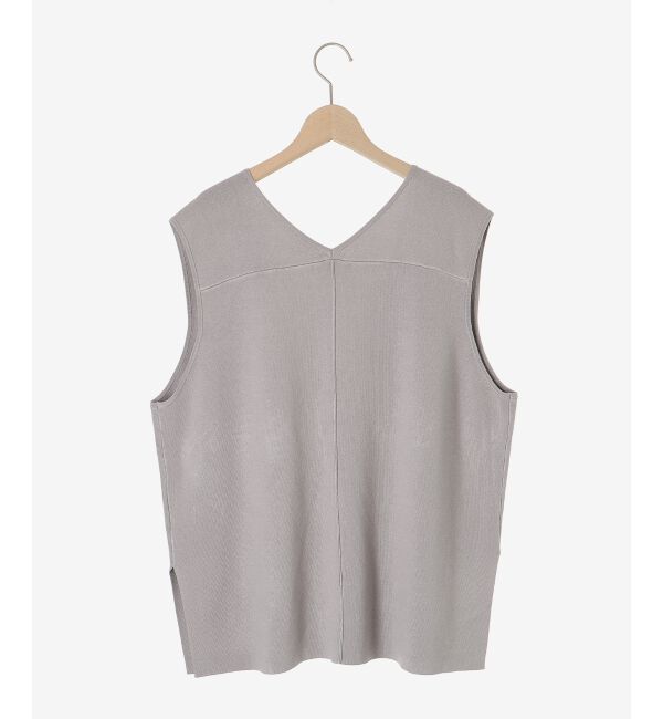 le.coeur blanc「《手洗い可能》ミラノリブVネックベスト」|ベスト・ジレ|