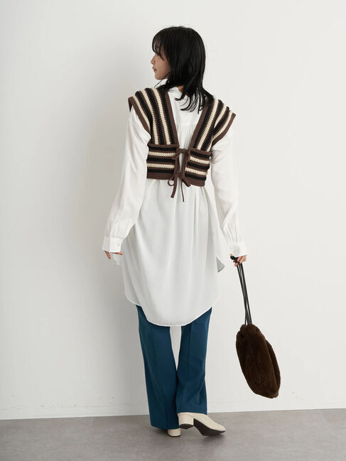 earth music&ecology「マルチストライプビスチェ」|ベスト・ジレ|