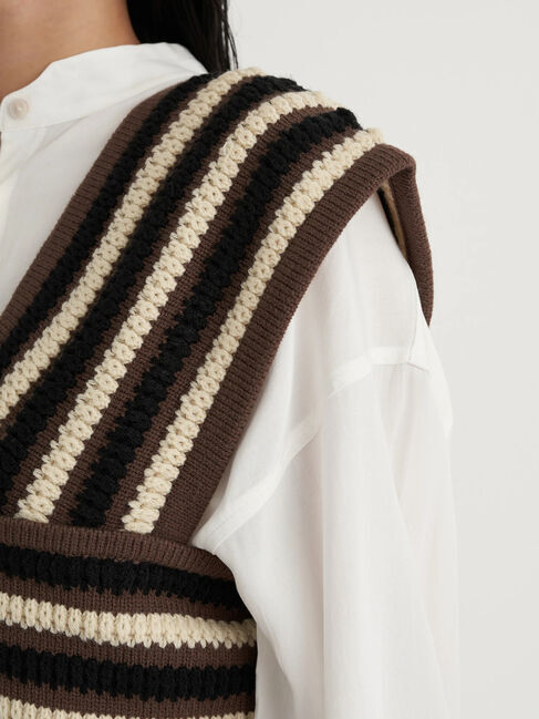 earth music&ecology「マルチストライプビスチェ」|ベスト・ジレ|