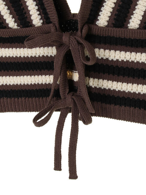 earth music&ecology「マルチストライプビスチェ」|ベスト・ジレ|