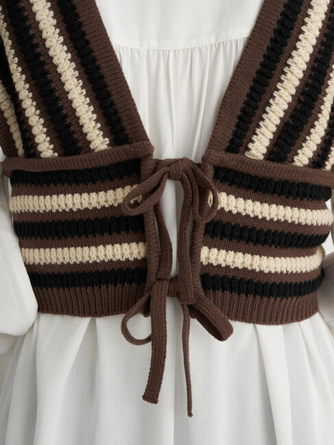 earth music&ecology「マルチストライプビスチェ」|ベスト・ジレ|