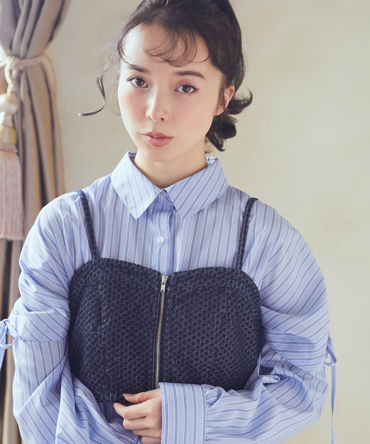 earth music&ecology「フロントジップビスチェ」|ベスト・ジレ|